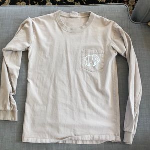 Tan long sleeve ivory ella shirt